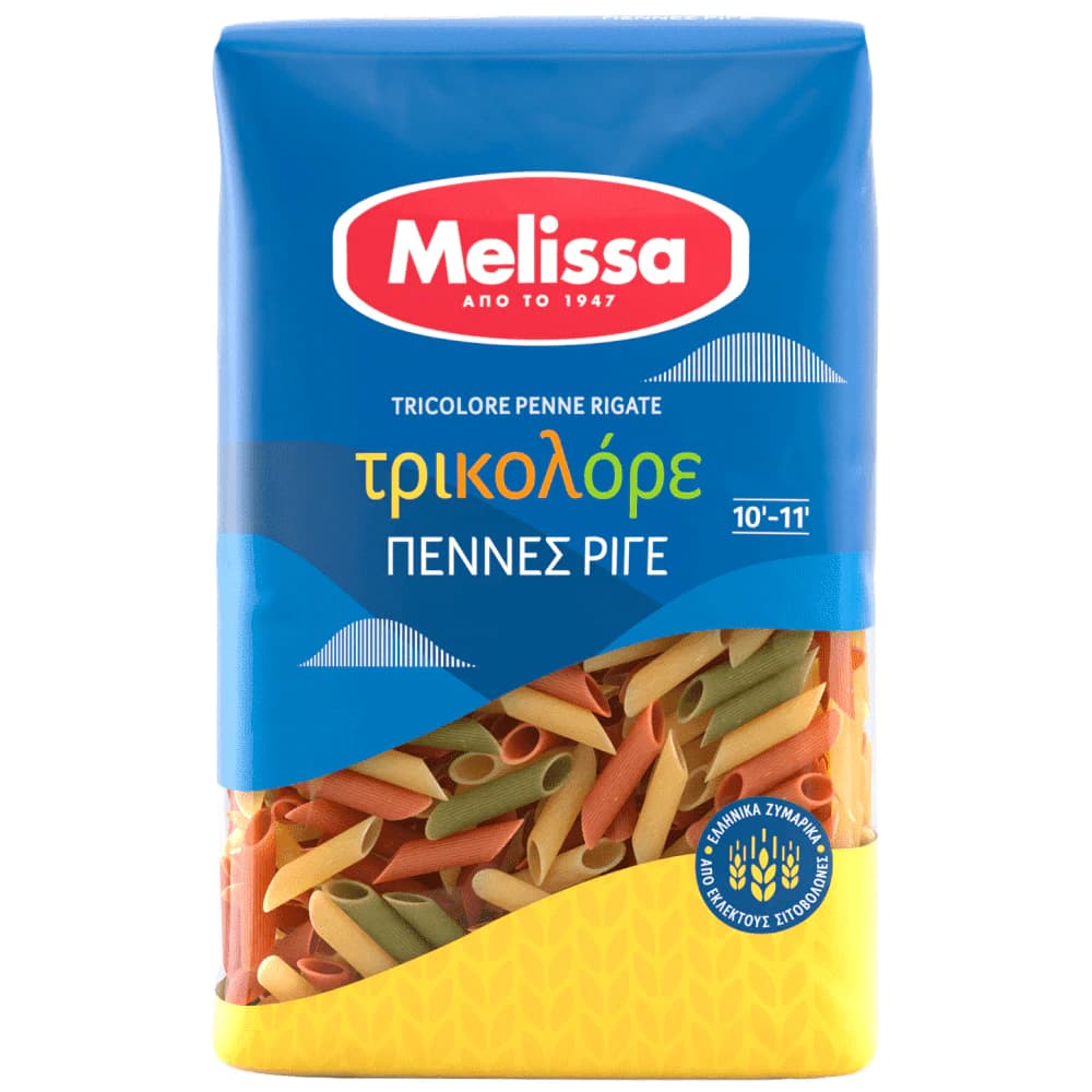 Melissa Tricolore Penne Rigate, 500g